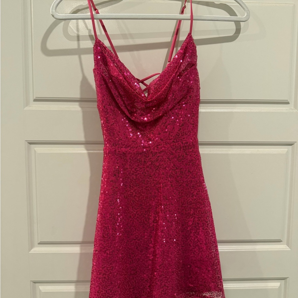 Lucy in the Sky Fuchsia Sequin Dress